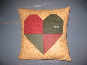 Quilted pillow Mary made for me.